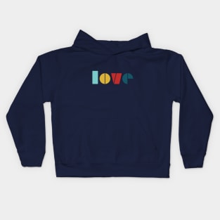 Love geometric shape art design Kids Hoodie